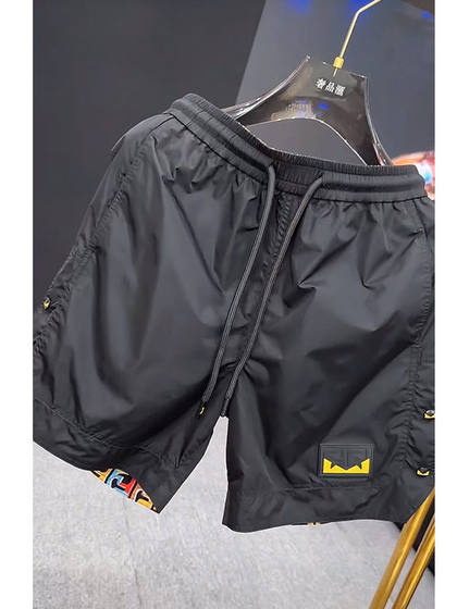 小恶魔设计感欧货轻奢大牌男士短裤2025夏季新款恶魔之眼休闲短裤