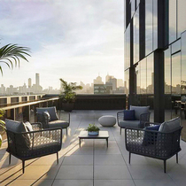 Outdoor Sofa Composition Villa Terrace Rattan Benches Courtyard Casual Small Tea Table Single Room Outdoor Garden Vines Furniture