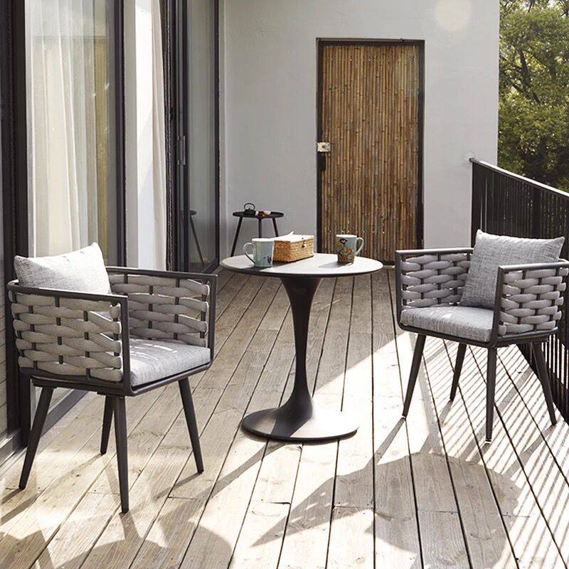 Courtyard Dining Table And Chairs Hotel Terrace Outdoor Rope Choreography Sofa Modern Minimalist Light House Boilerplate Balcony Sofa Combo-Taobao