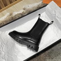 South Korean great womens shoes Martin boots 2022 Spring and autumn Inn wind inside heightening mid-cylinder thick bottom womens boots gush short boots