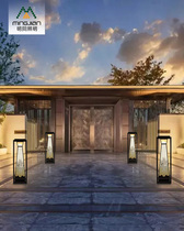 New Chinese Outdoor Column Head Light Waterproof Villa Column Head Light Stainless Steel Large Courtyard Door Light Wall Column Head Light