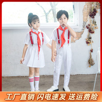 June 1 childrens costumes 2022 new overalls campus class clothes poetry recitation host dress boys and girls