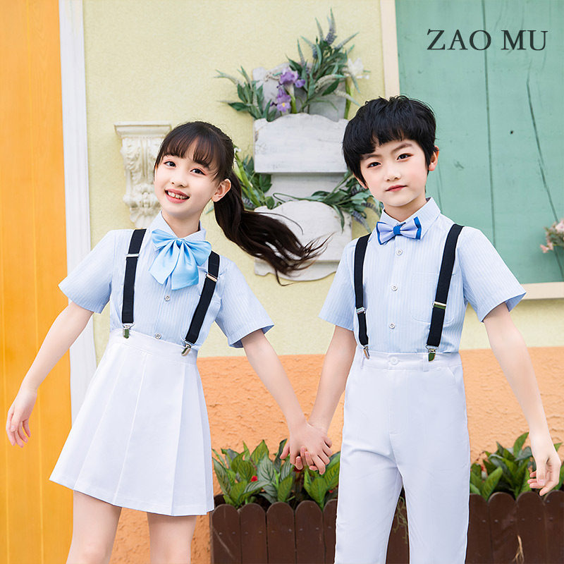 Children acting out of suit The big choir suit shirts banfu Yinglun Wind poetry recitation student dance male girl performance