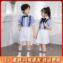 June 1 childrens chorus performance suit overalls suit primary school students poetry recitation host piano performance clothes