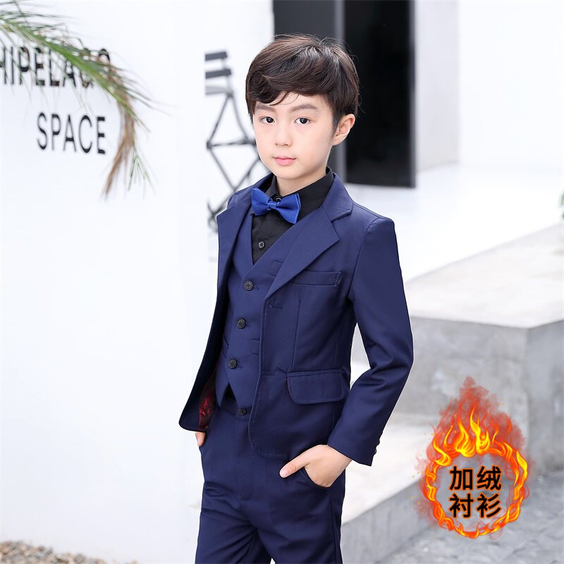 Children's catwalk dress host suit suit Korean version of the tide suit handsome gentleman piano suit performance suit spring