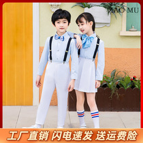 Childrens Day Childrens Day Choir Costume Boys and Girls Bibs School Uniform Skirt British Style Handsome Catwalk Class Service Summer