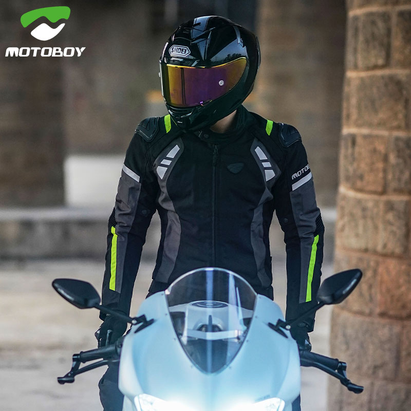 motoboy motorcycle summer riding suit Motorcycle suit Breathable waterproof fall-proof knight suit four seasons riding equipment