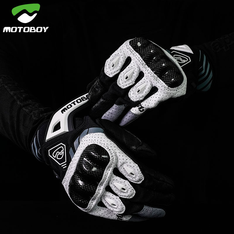 motoboy summer motorcycle motorcycle gloves men's riding equipment knight racing leather stitching breathable touch screen