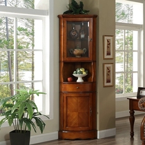 American solid wood corner cabinet corner cabinet wall corner cabinet restaurant locker decoration cabinet simple wine cabinet