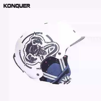 Mengmu extreme professional ski helmet windproof protection Removable ear protection lined with multi-vents