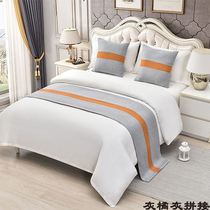 Bed cover 2021 new high-end hotel Hotel Hotel Inn pillow bed flag bed tail towel modern simple high-end
