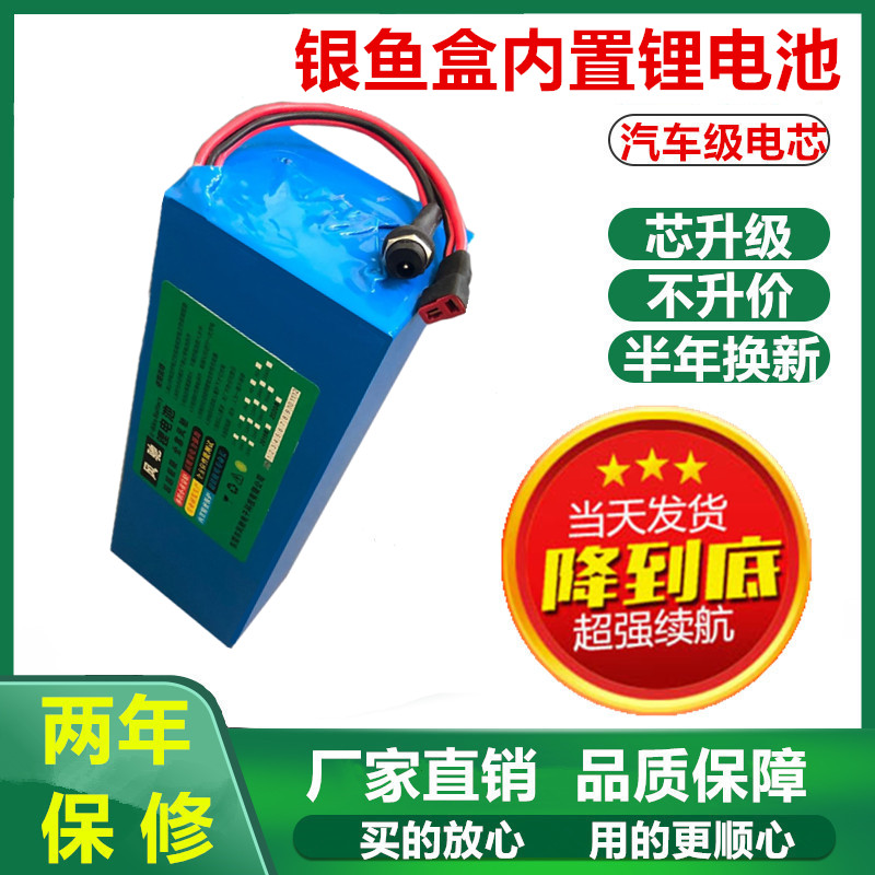 Electric vehicle lithium battery 48v built-in lithium battery silver fish case sea bulls built-in electric lithium car battery 48v36v