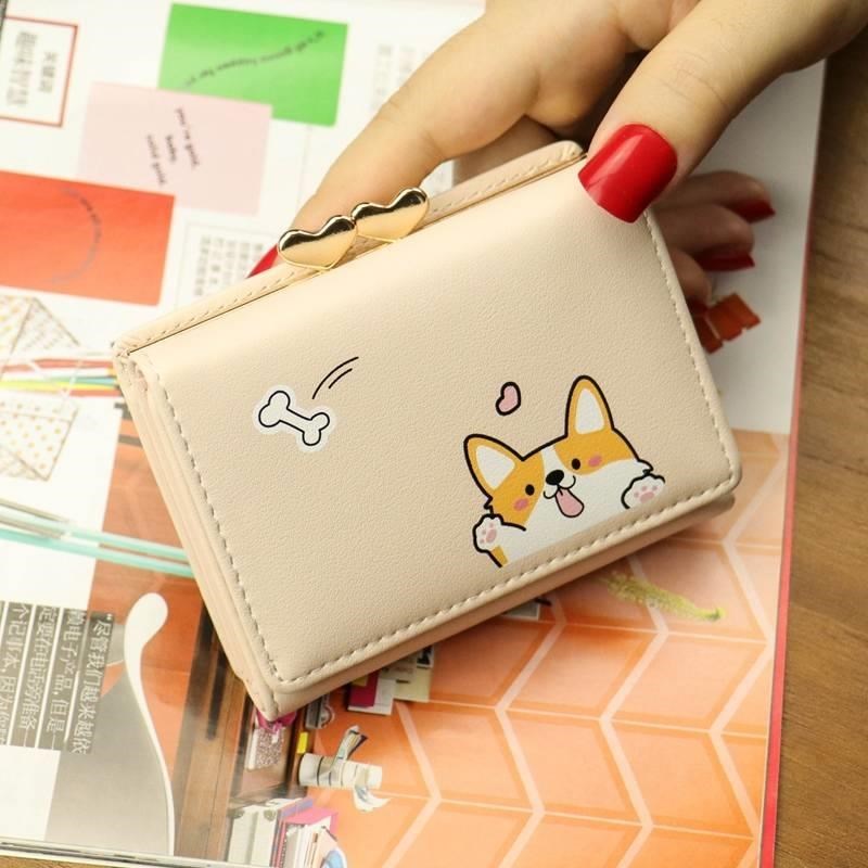 Ví nữ ngắn đoạn 2019 phiên bản tiếng Hàn của học sinh mới dễ thương ví nhỏ đa năng gấp ví đa năng - Ví / chủ thẻ ví lv