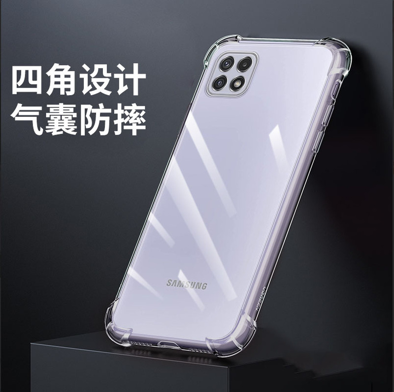 Suitable for Samsung A22 Phone Case A225G Phone Shell Galaxy A22 Anti-Drop Sm-A226B Full Edge Protection Samsung a Transparent Silicone Samsung Creative Airbag 5g Version Galaxy Soft