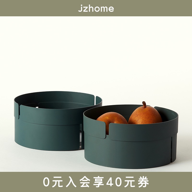 Several Patents Nordic Table Top Iron Art Forest Green Containing Box Desktop Shelve Water Fruit Basket Kitchenware Contained