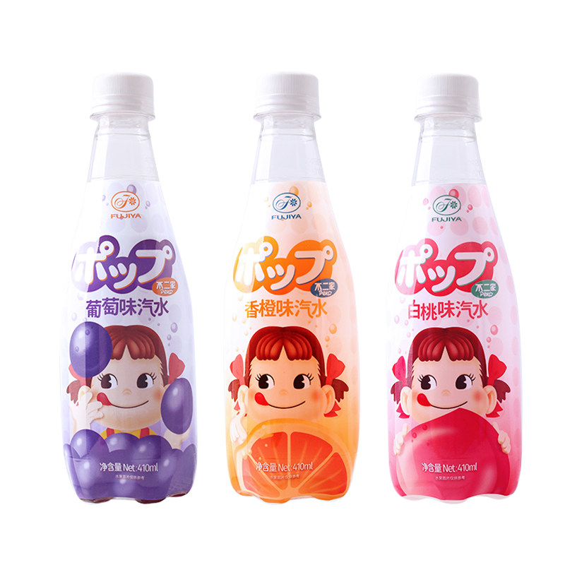 不二家夏日果味汽水葡萄410ml