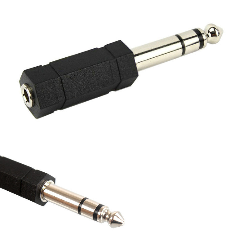 6 5 turn 3 5 adapter sound card electronic organ mobile phone headset microphone to headphone converter audio plug