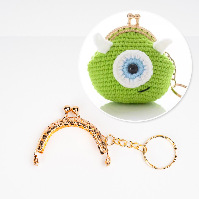 送料無料アクセサリー | DIY手作りバッグ シルバーコインケース アンティークブロンズキーリング付き