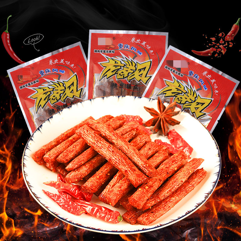 Junzai Tornado Spicy Bars Spicy Vegetarian Gluten Junzai Xiangyu Snack Pack 5 cents Campus Spicy Bars