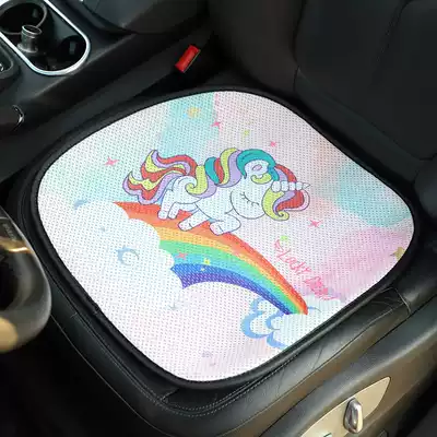 Car cushion four seasons universal cool pad monolithic goddess cute cartoon 3D breathable mesh seat cushion summer three-piece set