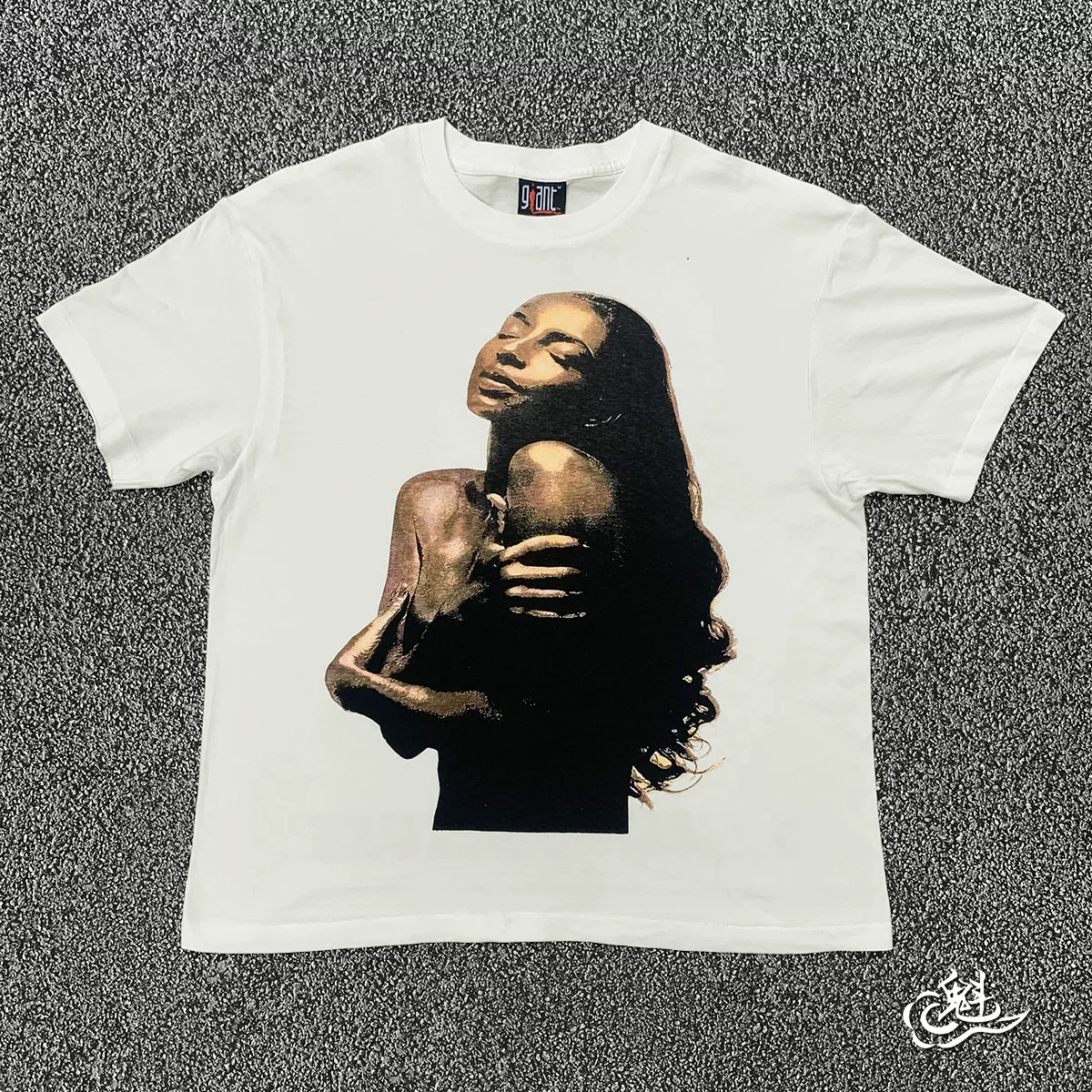 Винтажная Sade 1993 Лето Deluxe свободная футболка из чистого хлопка с принтом