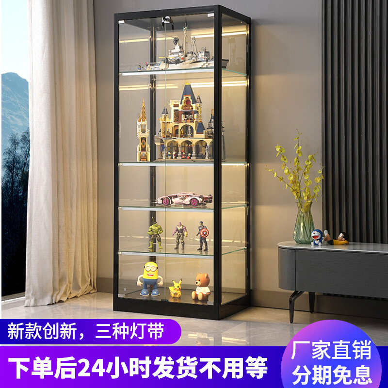 Lego Hands Office Display Cabinet Home Living Room Pendulum glass cabinet Gift Trophy display case Toy Model Containing Cabinet-Taobao