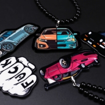 Fashion brand personality car pendant color rearview mirror racing modified car Porsche creative trend pendant Young man