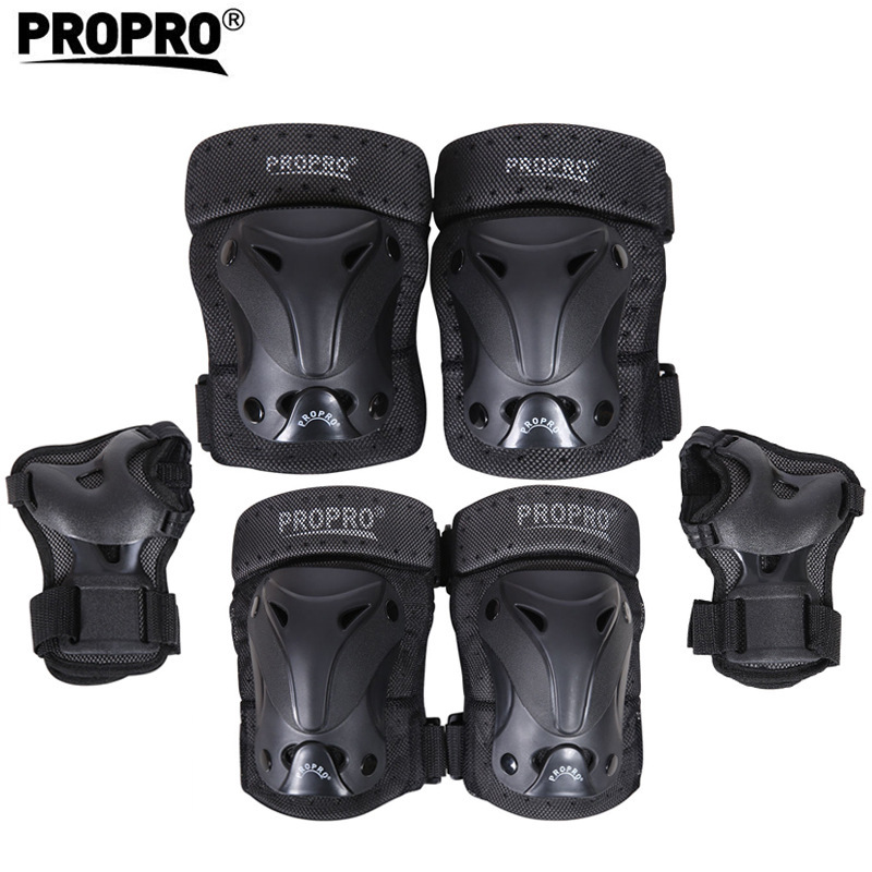Propro Professional Roller Skating Knee Pad Elbow Pad Palm Set Skateboard Children Adult Lu Chong Anti-fall Protective Gear