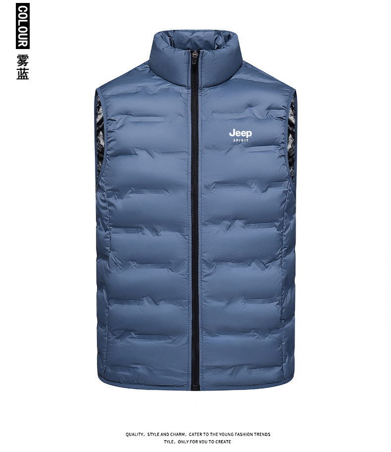 Пуховой жилет 吉普羽绒马甲男士轻薄石墨烯内搭背心马夹冬季保暖坎肩男款羽绒服 Jeep spirit