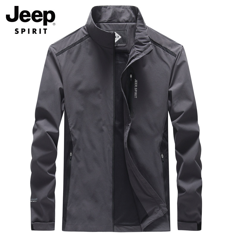 (Second Kill) JEEP jacket men's autumn and winter style plus velvet thick top vertical collar cotton jacket winter casual jacket