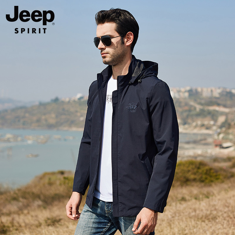 JEEP coat men's new casual loose men's jacket and thin youth trend men's clothing