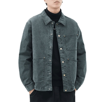 Gip shirt down jacket for men 2024 spring new warm tooling American casual business clothes jacket