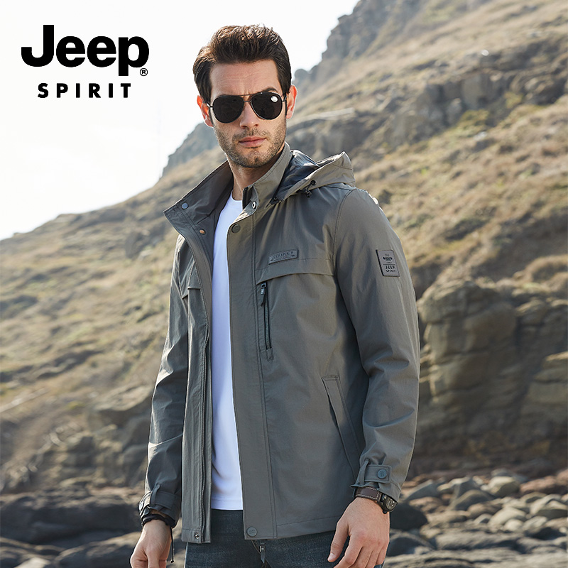 JEEP jacket men's spring and autumn loose business casual American 2022 new men's jacket middle-aged men's top