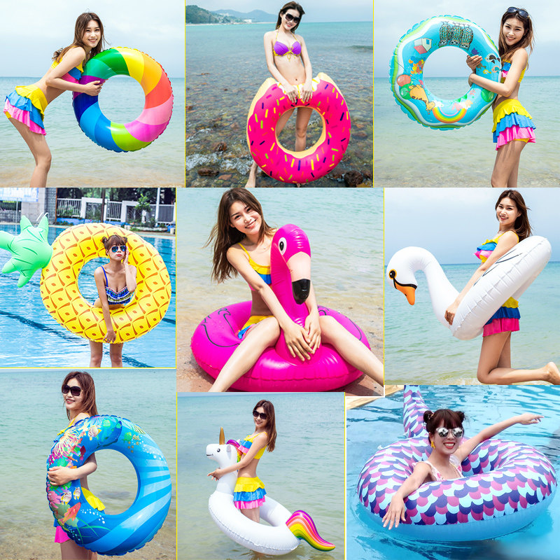 Swimming ring thickened inflatable adult adult lifebuoy Men and women wear-resistant children's armpit ring Children's beginner swimming ring