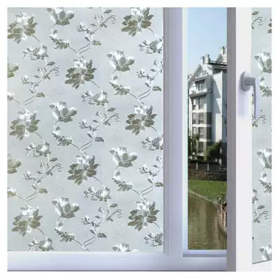 Window patch glass film frosted anti-peep transparent opaque powder room anti-light bathroom blackout window window paper