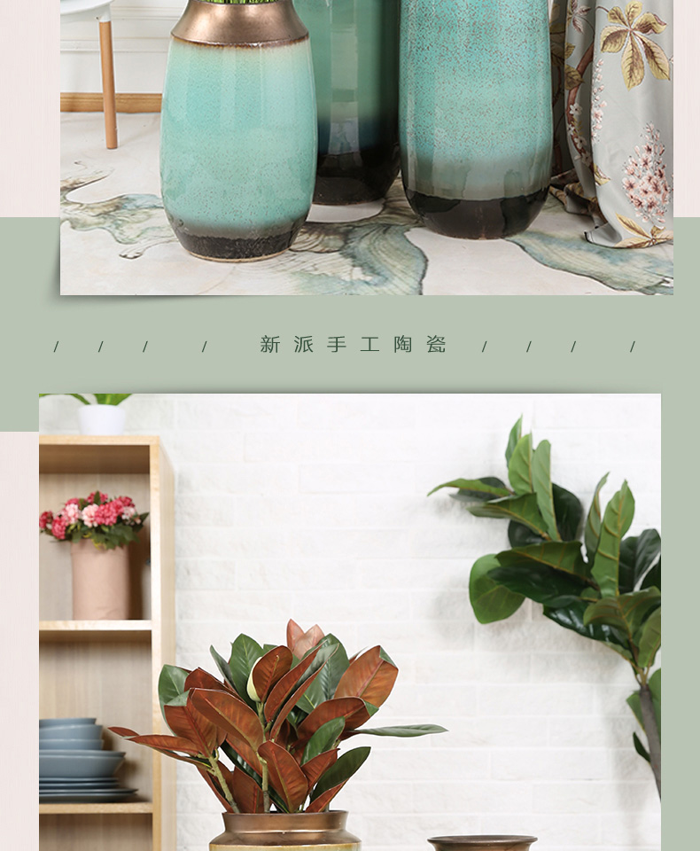 Jingdezhen European ceramic vase landing household is I and contracted sitting room dry flower arranging flowers POTS decoration furnishing articles