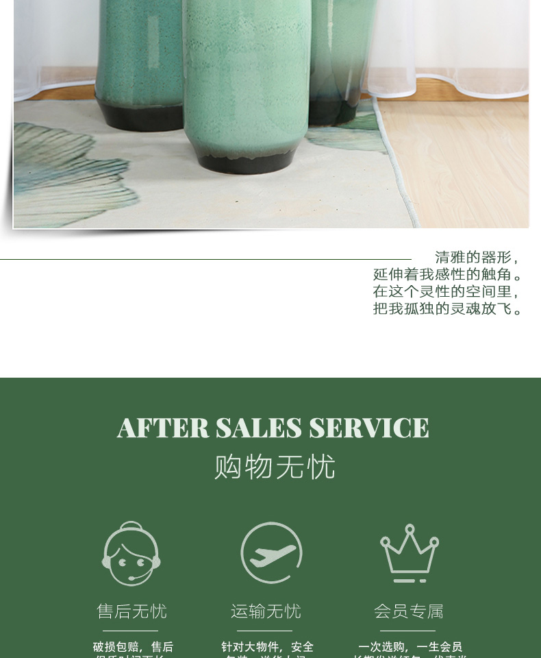 Jingdezhen European ceramic vase landing household is I and contracted sitting room dry flower arranging flowers POTS decoration furnishing articles