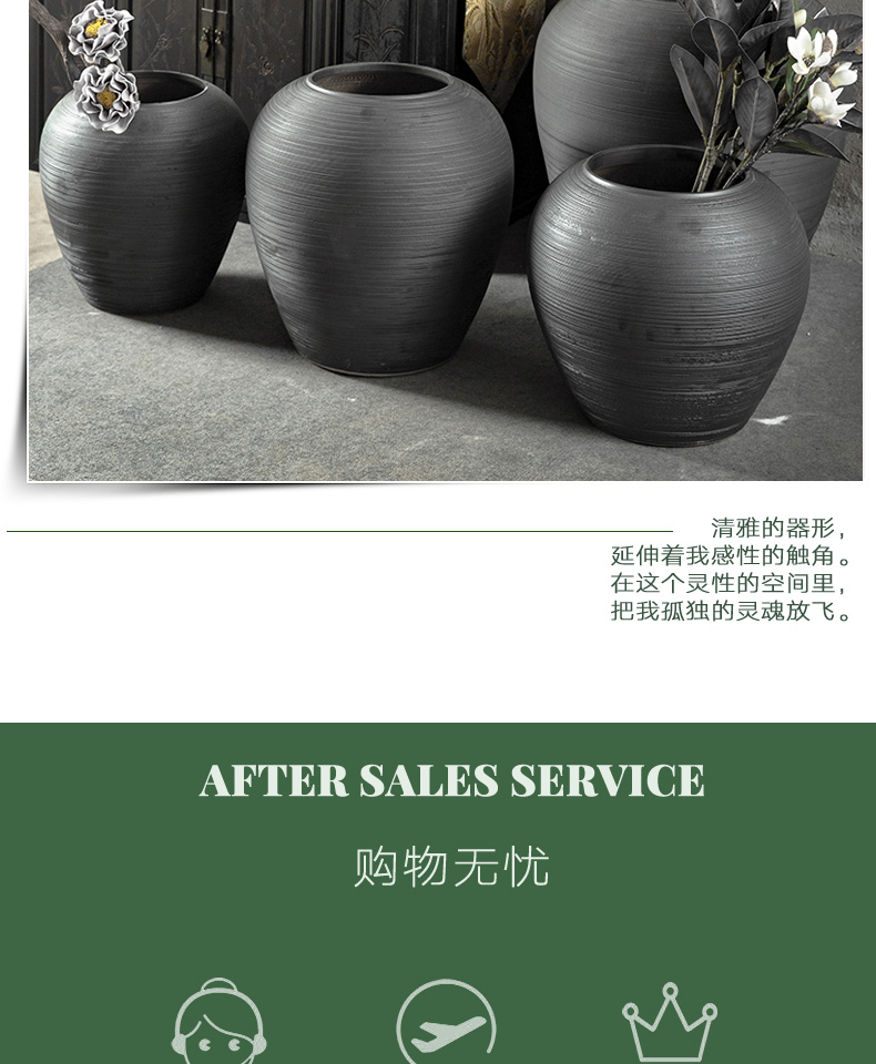 Restoring ancient ways do old POTS of jingdezhen ceramic flower implement the sitting room porch flower arrangement of large vases, coarse pottery combination furnishing articles