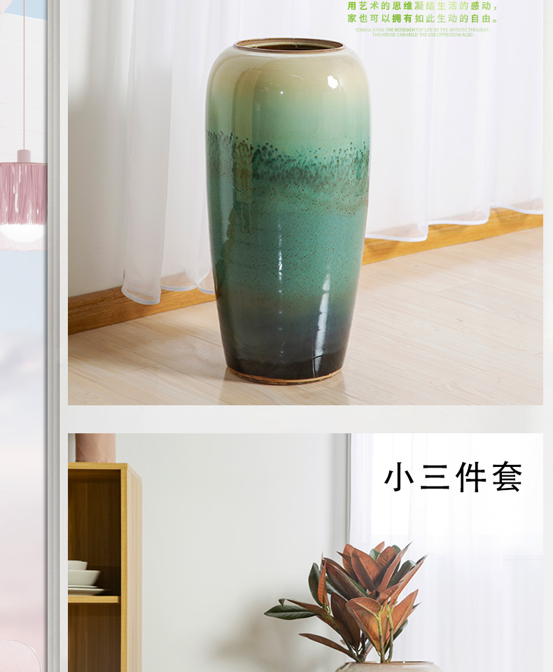 I and contracted in dry flower POTS of jingdezhen ceramic vase landing sitting room home furnishing articles soft adornment handicraft