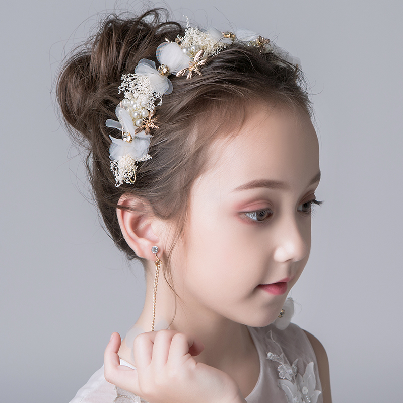 Princess headband birthday gift crown headband princess accessories girl performance headdress exquisite hairpin all-match personality