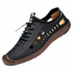 2024 leather shoes non-slip comfortable beanie shoes hollow sandals