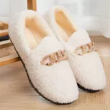 Удерживающие тепло туфли, универсальная нескользящая флисовая повседневная обувь для отдыха, в корейском стиле