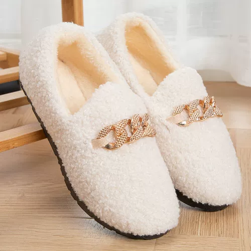 Удерживающие тепло туфли, универсальная нескользящая флисовая повседневная обувь для отдыха, в корейском стиле