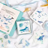 Японская наклейка, свежая подарочная коробка, милый брендовый комплект, ретро креативное украшение для ногтей в стиле древности, планировщик