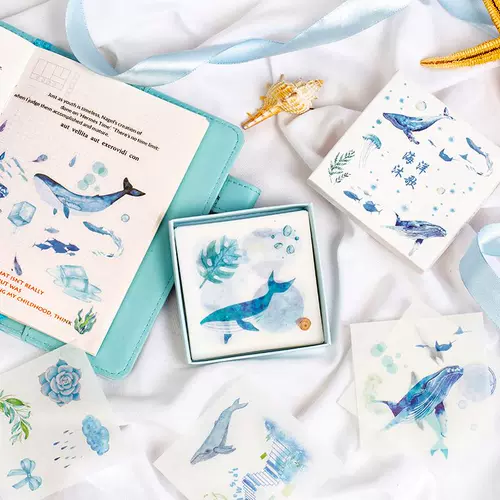 Японская наклейка, свежая подарочная коробка, милый брендовый комплект, ретро креативное украшение для ногтей в стиле древности, планировщик