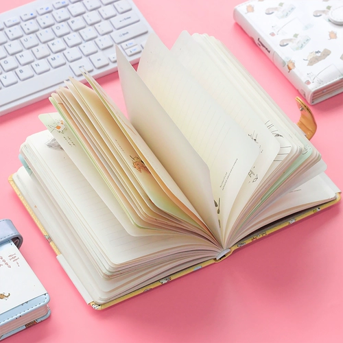 Портативный маленький ноутбук, карманный блокнот, милая свежая книга, японский креативный милый ретро комплект, ручная роспись