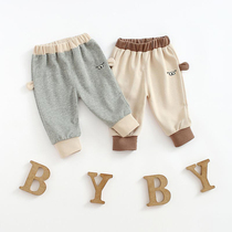 Girls casual pants spring and autumn childrens sports pants wear autumn clothes for womens baby cotton trousers