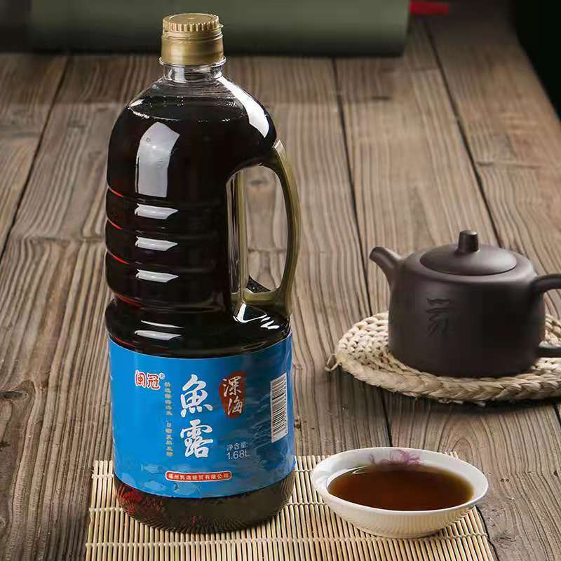 Fuzhou Terrific Minmin Crown Large Bucket Loaded Deep-sea Fish Dew Condiments Shrimp Fish Oil Dew Sauce Stock fresh 1 68 liters