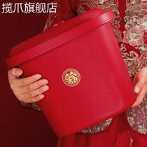 Marriage Handheld Woman with Grandson Bucket thicker wedding wedding wedding wedding bride dowry Early birth of nobleman plastic barrel