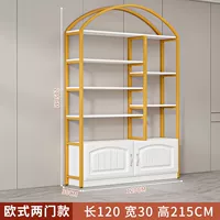 Длина 120 см, ширина 30 см, высота 215 см [дверь в европейском стиле], золотая полка [Тип D]